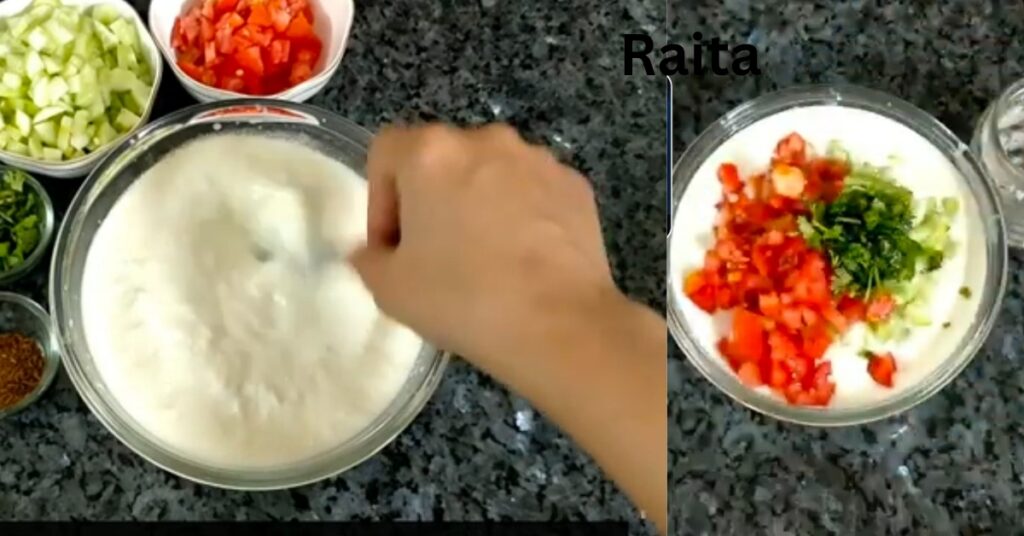 Easy Tomato Cucumber Raita